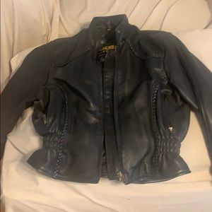 Women leather coat